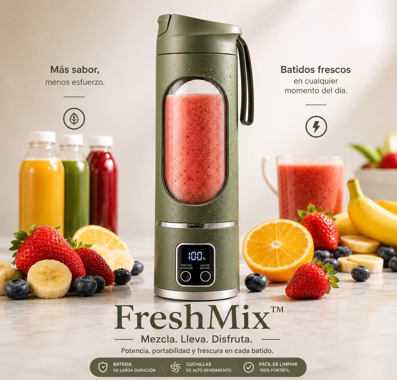 FreshMix™ - Mezcla, disfruta y lleva.